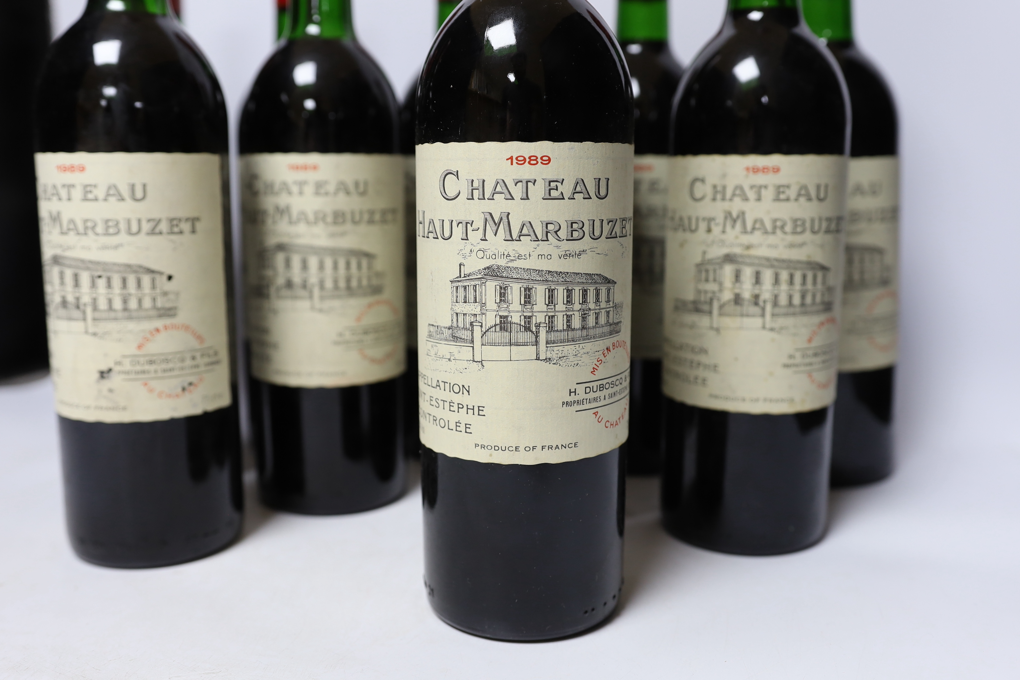 Eleven bottles of Chateau Haut-Marbuzet 1989 St Estephe